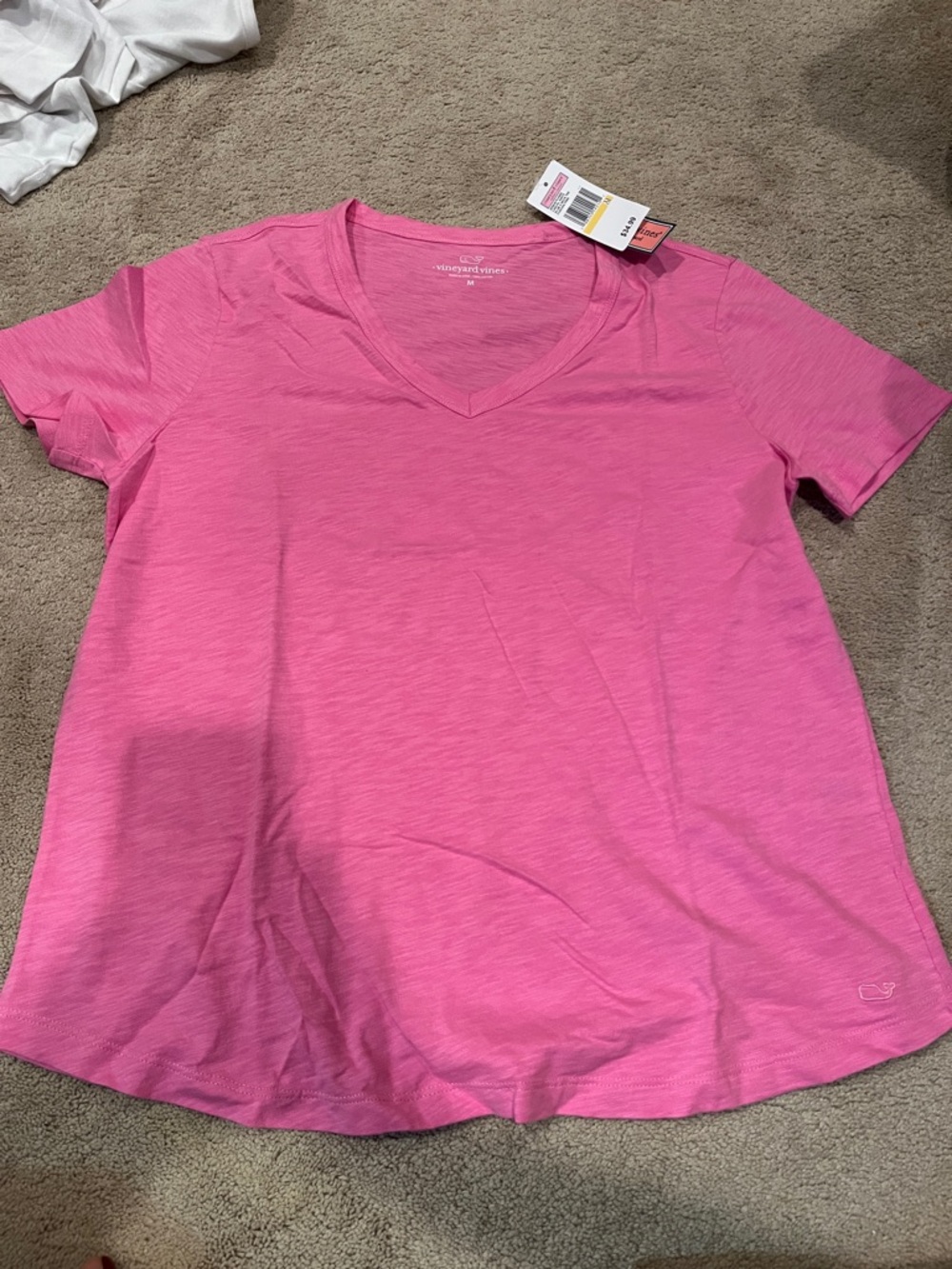 Vineyard Vines Pink V-Neck Short Sleeve Tee